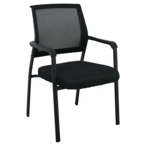 ΕΟ567,1 ASCO Πολυθρόνα Γραφείου Επισκέπτη Μέταλλο Βαφή Μαύρο, Mesh - Ύφασμα Μαύρο  61x64x92cm
