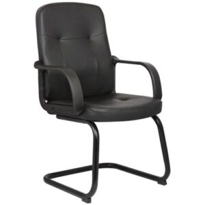 ΕΟ533 BF1300V Πολυθρόνα Γραφείου Επισκέπτη, Pu Μαύρο  57x59x95cm