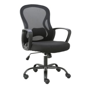 ΕΟ600,1 BF2011 Πολυθρόνα Γραφείου, Βάση Μέταλλο Βαφή Μαύρο, Mesh Μαύρο, PP Μαύρο  58x62x96/106cm