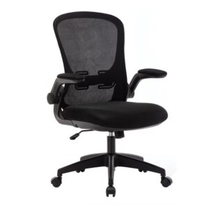 ΕΟ515,1 BF2920 Πολυθρόνα Γραφείου, Ανακλινόμενα Μπράτσα, Mesh Μαύρο  61x65x96/106cm