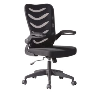 ΕΟ602,1 BF2945 Πολυθρόνα Γραφείου Mesh Μαύρο - Ύφασμα Μαύρο  61x61x97/107cm