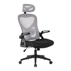 ΕΟ5301,1 BF3050 Πολυθρόνα Γραφείου- Διευθυντή, Mesh Μαύρο-Γκρι, Μπράτσα up-down  63x63x118/128cm