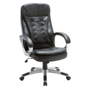 ΕΟ592 BF5150 Πολυθρόνα Διευθυντή Pu Μαύρο  65x70x112/122cm