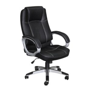 ΕΟ279 BF5450 Πολυθρόνα Γραφείου Διευθυντή, Pu Μαύρο  63x70x112/122cm