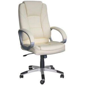 ΕΟ278,3 BF6950 Πολυθρόνα Γραφείου Διευθυντή, Pu Άσπρο  64x71x112/122cm