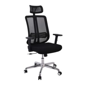 ΕΟ543,1 BF9500 Πολυθρόνα Γραφείου Διευθυντή Mesh Μαύρο, Μπράτσα up-down  68x72x115/123cm