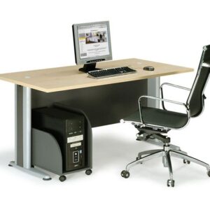 ΕΟ996 BASIC Γραφείο Απόχρωση Dark Grey - Beech  120x80x75cm