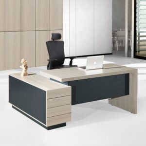 ΕΟ813 PROGRESS Γραφείο Αναστρέψιμη Γωνία, Ντουλάπι,Συρτάρι, Ράφι, Θέση Η/Υ,Απόχρωση Elm-Sky Grey  180x80 - 160x40 H.76/60cm