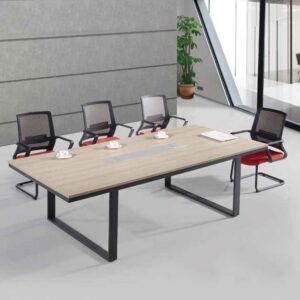 ΕΟ829 PROGRESS Τραπέζι Γραφείου Συνεδριακό, Απόχρωση Elm - Sky Grey  240x110x75cm