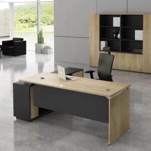 ΕΟ936,R PROJECT Γραφείο Δεξιά Γωνία, Απόχρωση Sonoma - Γκρι  200x90/200x40 H.75/65cm