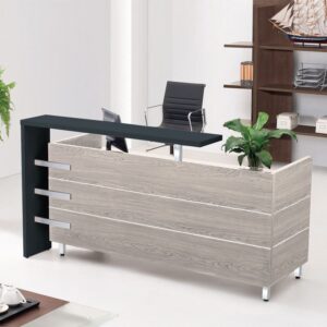 ΕΟ831 Reception PROGRESS Απόχρωση Elm - Sky Grey  180x75x110cm