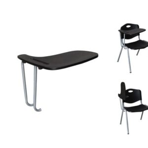 ΕΟ549,10 STUDY Εξάρτημα Θρανίο Μέταλλο Βαφή Silver, ΡΡ Μαύρο  43x30x1cm