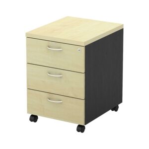 ΕΟ994 ΣΥΡΤΑΡΙΕΡΑ Τροχήλατη, Με 3 συρτάρια, Απόχρωση Dark Grey - Beech  40x48x56cm