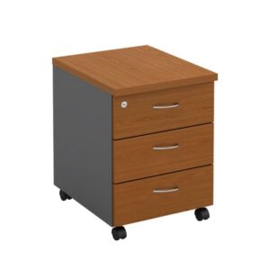 ΕΟ124,4 ΣΥΡΤΑΡΙΕΡΑ-Α Τροχήλατη, Με 3 συρτάρια, Απόχρωση Dark Grey - Cherry  40x48x56cm