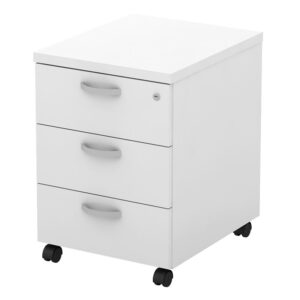 ΕΟ979,1 ΣΥΡΤΑΡΙΕΡΑ Τροχήλατη με 3 συρτάρια, Απόχρωση Άσπρο  40x48x56cm