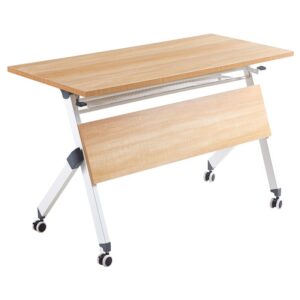 ΕΟ4394 UNIT Γραφείο Η/Υ, Μέταλλο Βαφή Άσπρο, Melamine Απόχρωση Sonoma  120x55x75cm