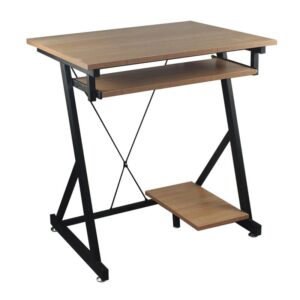 ΕΟ435,1 UNIT Γραφείο Η/Υ Μέταλλο Βαφή Μαύρο, Melamine Απόχρωση Sonoma  70x55x75cm